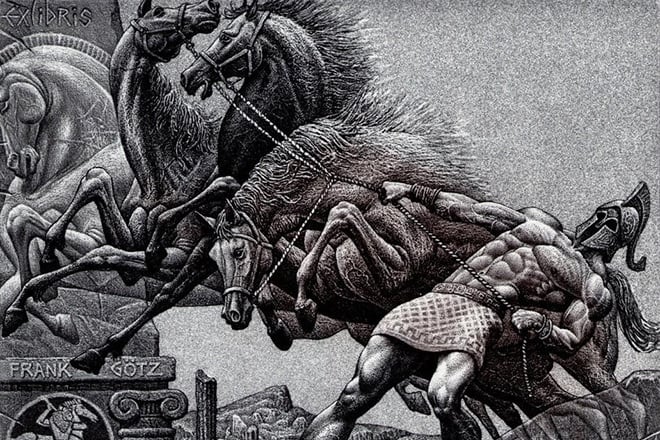 Геракл и кони Диомеда