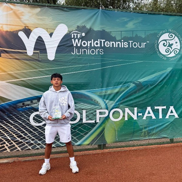 Mahmudbek Beknazarov Qirg‘izistonning Cho‘lponota shahrida o‘tkazilgan ITF J60 xalqaro turnirida chempion bo‘ldi